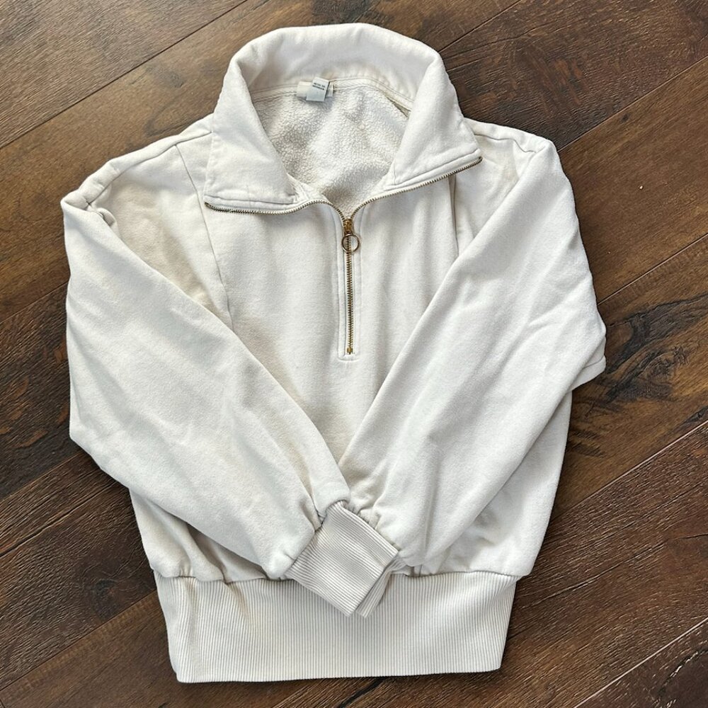 Women's Halfzip Cream Sweatshirt